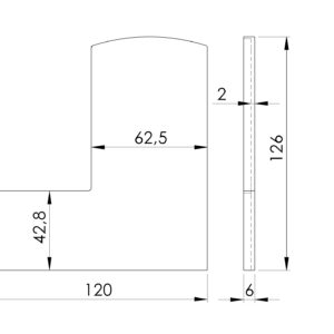 Záslepka pre profil AL/0006-UNO-S-E + kryciu lištu