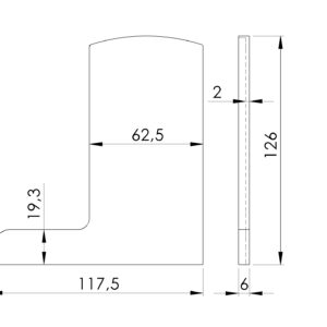 Záslepka pre profil AL/0006-UNO-S-E