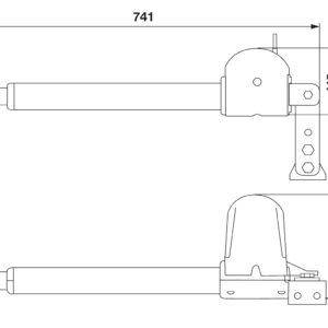 Aut. motor pre krídlo - KEY - pravý do 3m