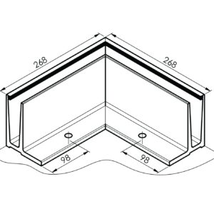 Celosklenené zábradlie-profil-vrchné kotvenie AL/E