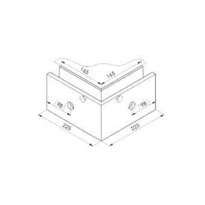 Celosklenené zábradlie-roh. profil-bočné kotvenie