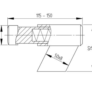 Doraz bočný s pružinou, Zn