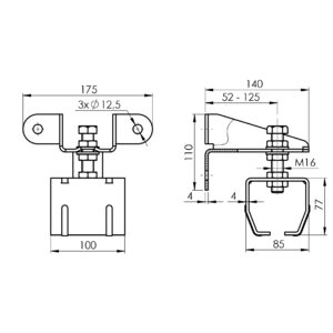 Držiak profilu - bočný