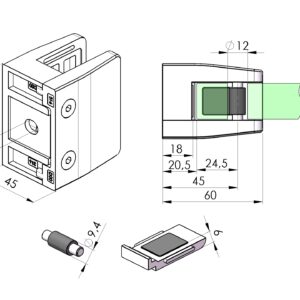 Držiak výplne skla