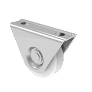 Kladka pojazdu nylonová - komplet - U, INOX, D80