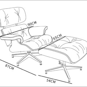 Kožené kreslo Charles & Ray Eames replika jaseň