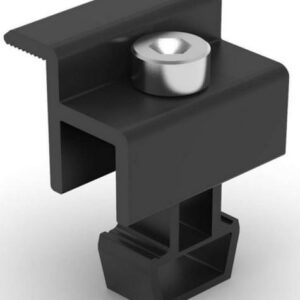 Koncová svorka 30-35mm rámu fotovolt panela čierna