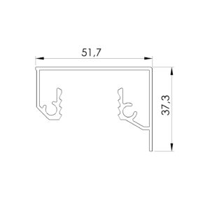 Krycia lišta pre profil AL/0006..., AL/0006-ECO, ELOX