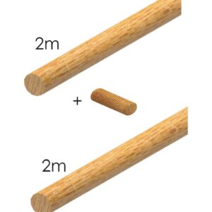 Madlo drevené - BUK, 2m+2m