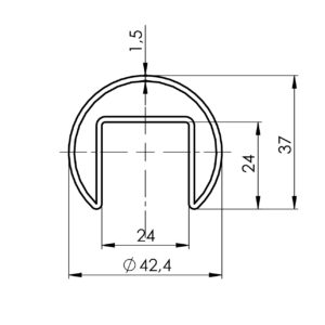 Madlo hlinikové-držiak skla