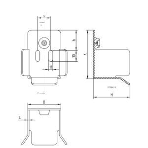 Nábeh spodný Zn, profile 70x70mm