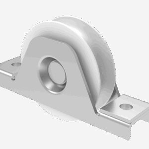 Pojazdové koliesko nylonové - komplet - U, INOX, D80mm