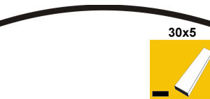 Predhnutý oblúk 30x5, P200, L2450mm