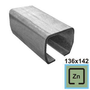 Profil vodiaci spodný Zn, 136x142x6mm, L3m