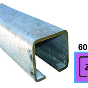 Profil vodiaci spodný Zn, 60x60x4mm, L3m
