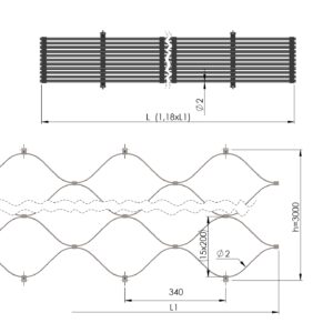 Sieť - lanková výplň