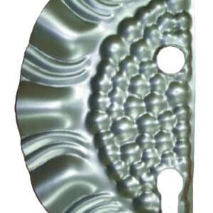 Štítok bránový zdobený ľavý 265x125, t1,2, d19, 90