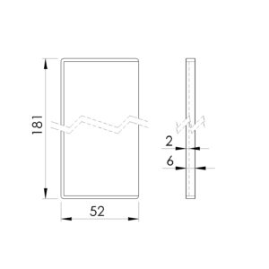 Záslepka pre profil AL/0005-D-S-E pre schody