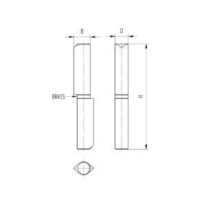 Záves navariteľný D14, L100mm