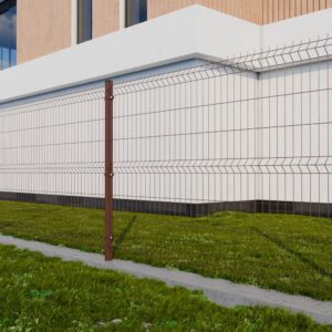 Zváraný plotový panel 3D ZnPVC 2500x1230x4mm hnedá